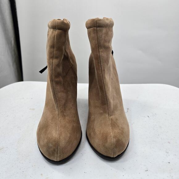 Jeffrey Campbell Boots Womens Size 10 Tan Rumble Suede Block Heel Ankle Booties - Picture 2 of 12